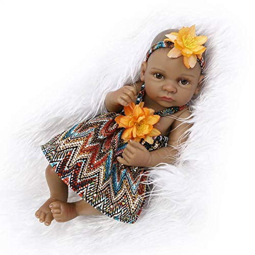 Mini Girl 10'' Full Silicone Reborn Baby Doll Hard Vinyl Real Looking Babies